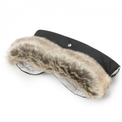 Muff rokavičke Jukki Black s krznom Muff rokavičke Jukki Black s krznom